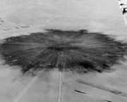 picture taken 20 February 1960 shows an aerial view of the site of the first French nuclear bomb explosion in the Tanezrouft sahara desert, south-west of Reggane. The head of the Algerian victims of French nuclear tests organisation, Sahara Mohamed Abdelhak Bendjebbar, said 13 February 2007 that his organization will seek compensation through the United Nations' International Court of Justice. Bendjebbar, who did not say when the complaint would be filed, claimed the tests had injured some 30,000 Algerians